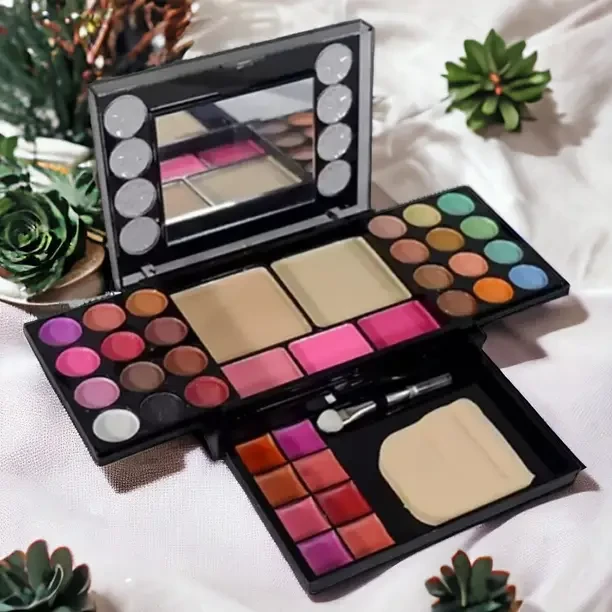 NYN Makeup Kit - Eye-Shadows, Lip Colors, Blushes, Sponges, Brushes & Blender(80322)  (Pack of 40)